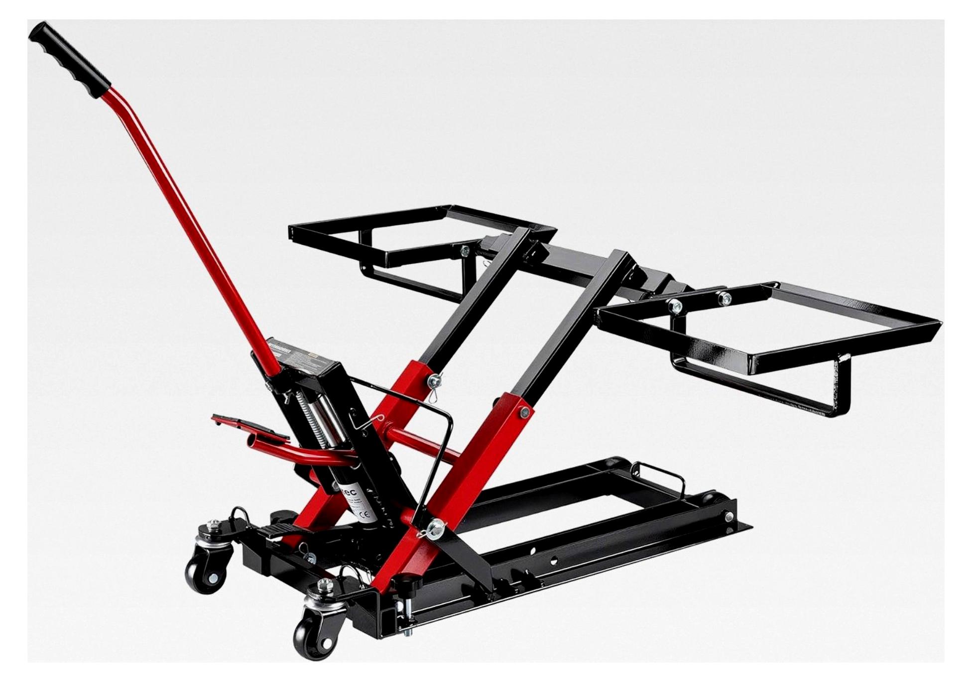 Hydraulikheber 3 in 1, Motorradheber bis 300 kg, Quad Hebebühne mit Hubhöhe bis 53 cm, mobile Hebebühne für ATV, Rasenmäher und Motorräder