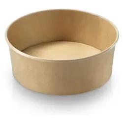 naturesse Runde Salatschalen aus Kraft/PLA ø 18,5 x 4,9 cm - 900 ml (180 Einheiten)