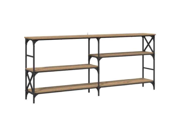 Heofavd Konsolentisch Industrial 180x29x76.5 cm Flurtisch mit 3 Regalen