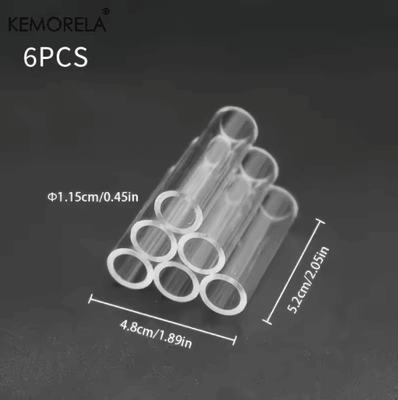 Inspire Picks KEMORELA Acrylic Aquarium Decorations Set Transparent Fish & Shrimp Shelter Houses (3 6 10 15 PCS) 6pcs