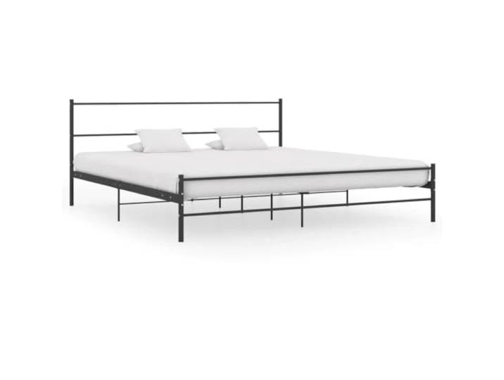 RJPLMFV Doppelbettgestell, Metall, Schwarz, 180 x 200 cm Ohne Matratze, robuste Konstruktion, flexible Latten, kratzfest