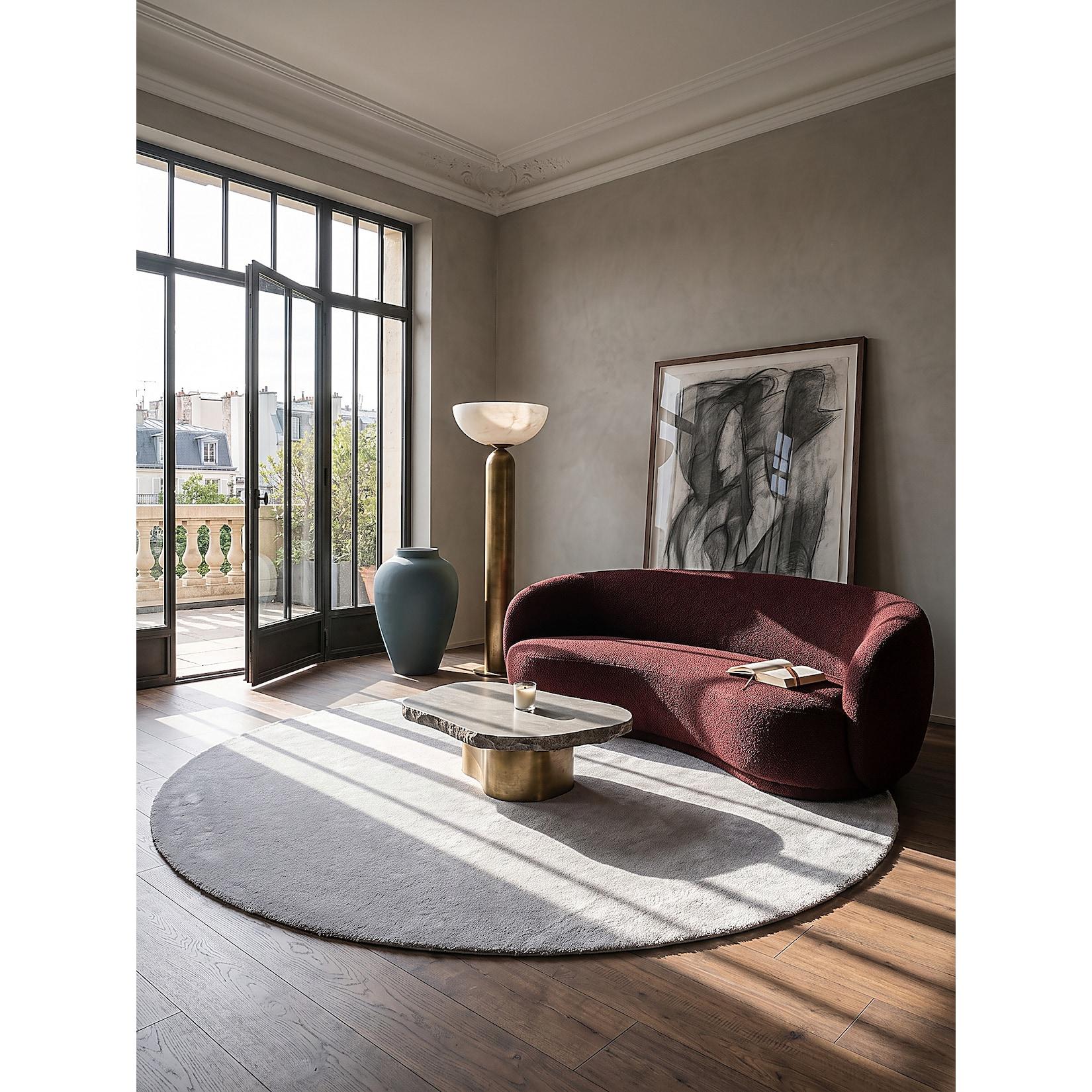 Teppich Antirutsch Grau 120x120 cm - ALDAN Kadima Design