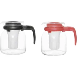 3x Axentia, Teekanne, Teekanne, mit Sieb, ca. 1,2 l, Glas + PP (1.20 l)