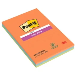Post-it Super Sticky Haftnotizblock »Boost Collection liniert« 152 x 101 mm, 3 Stück