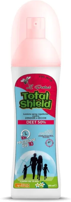CURA FARMA Srl Z Protect, Total Shield Spray Anti-Zanzare e Zecche, 100 ml