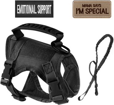 Inspire Picks TrailGuar Tactical Cat Harness & Leash Vest Set For Outdoor Adventures black