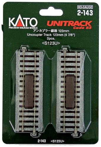 KATO H0 Unitrack 2-143 Entkupplungsgleis 123mm 2St.