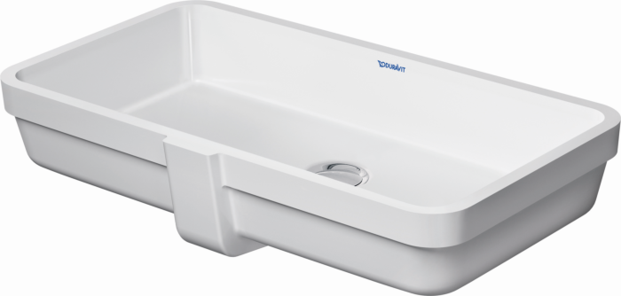 Duravit Vero Air Einbau-Waschtisch 0384600000 60x31cm, Einbau von unten, ohne Hahnloch, mit Überlauf, ohne Hahnlochbank, weiß