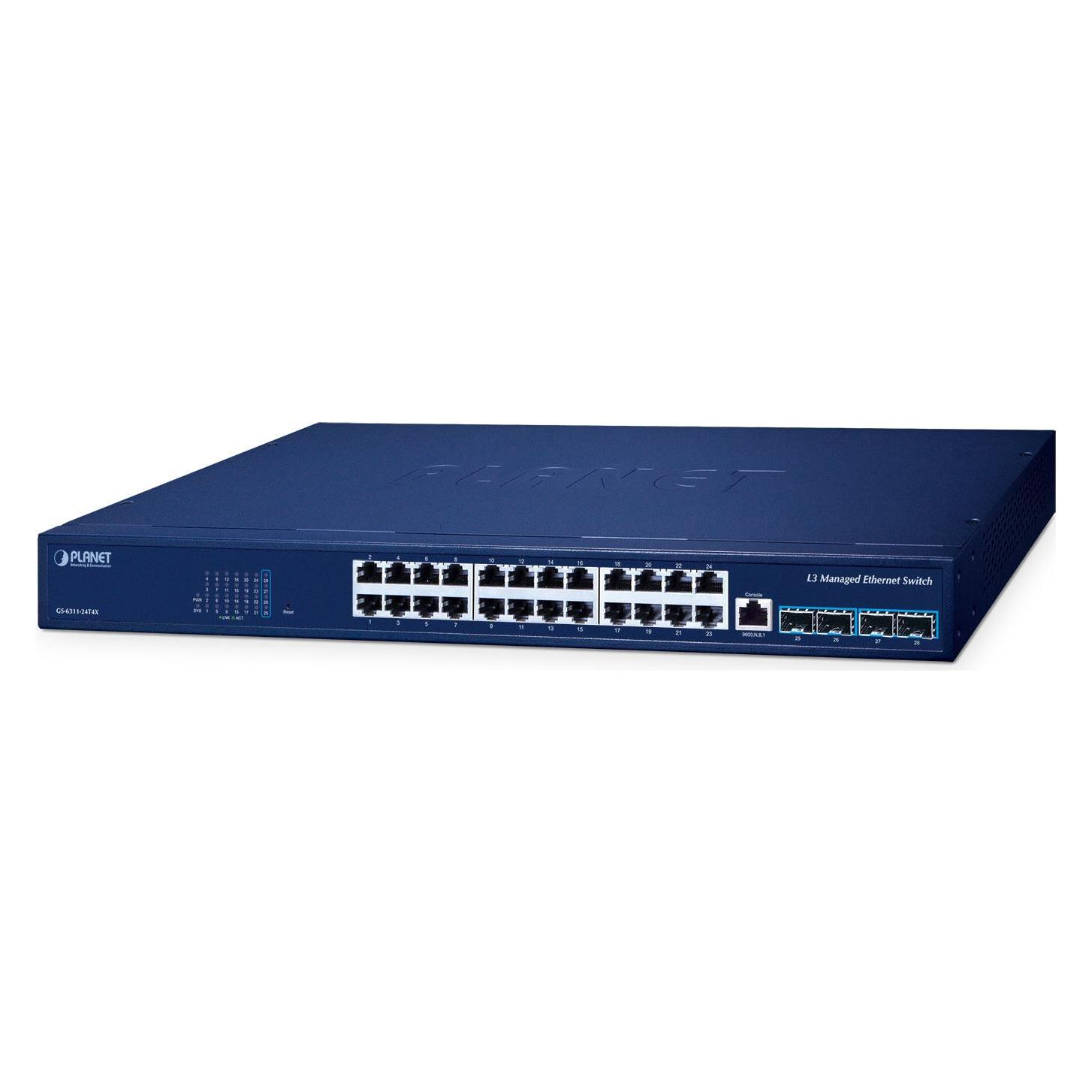 Planet GS-6311-24T4X 24-Port Managed Ethernet Switch (24 Ports) (GS-6311-24T4X)