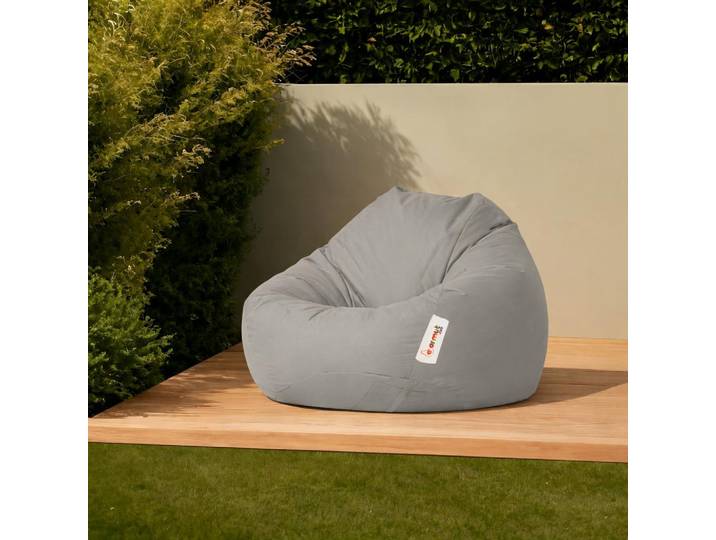Pouf poire XXL imperméable pour jardin ARTA - Gris