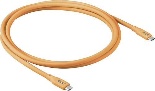 Club3D USB-C Kabel USB-C Stecker 2.00m Orange CAC-3000