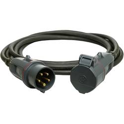 Walther Werke 39100502050100 Strom Verlängerungskabel 16 A Schwarz 5.00 m mit Schutzleiter