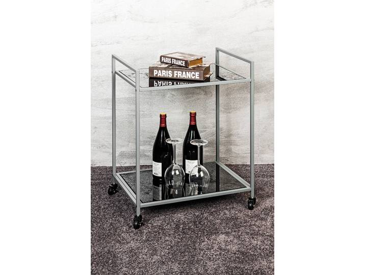 Rollbarer Beistelltisch Melbourne 50 x 69 x 36cm Grau
