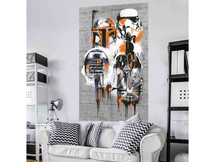 Komar - Poster Géant Intissé Personnages Star Wars En Graffiti 120x200cm