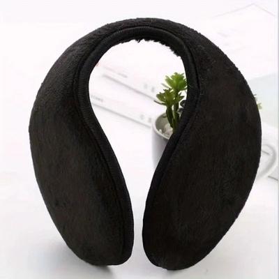 Uplifted Goods Pearl Embellished Plush Earmuffs black