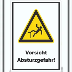 HB-Druck Vorsicht Absturzgefahr Aufkleber A0 (841x1189mm)