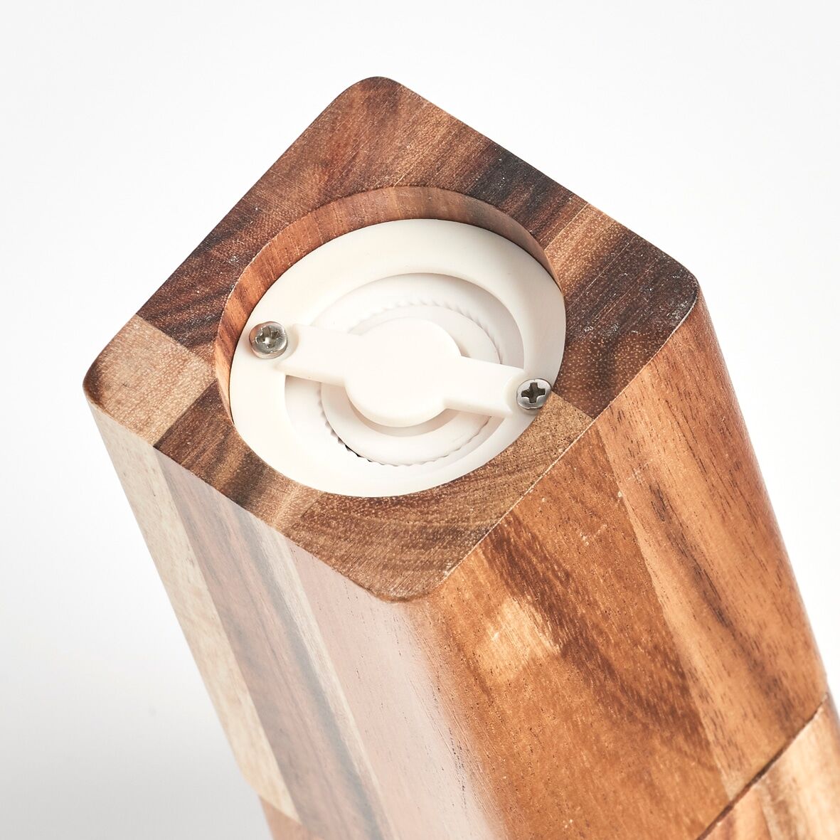 Salz-/Pfeffermühle ZELLER PRESENT, beige (natur), B:5cm H:21,3cm T:5cm, Küchenmühlen, Akazienholz, Höhe ca. Höhe 21,3 cm