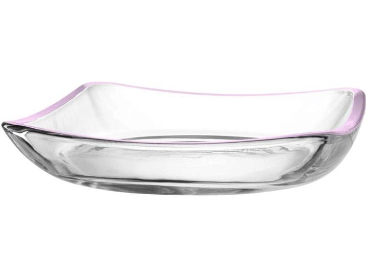 Teller LEONARDO Piazza 20 cm, 4 Stück , transparent (lila), B:19,6cm H:4cm, Glas, Speiseteller, Teller
