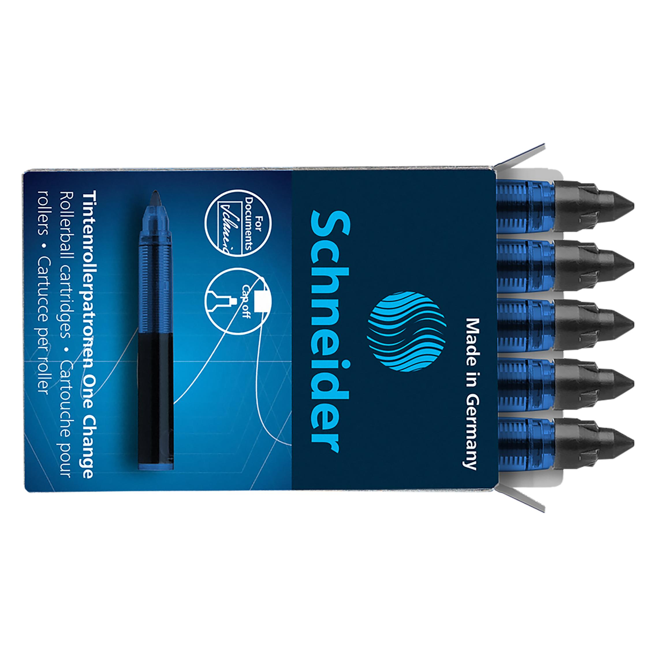 Schneider ONE CHANGE - Rollerpatrone (Schwarz, 0.60 mm, 5 Stk.) (4029)