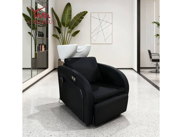 Chaise de lavage à contre-courant pour Salon de coiffure, bol de shampoing de Massage, chaise de lit avec repose-pieds électrique