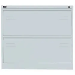 Hängeregistraturschrank LIGHT | doppelbahnig | 2 HR-Schubladen - 145 lichtgrau antibakteriell