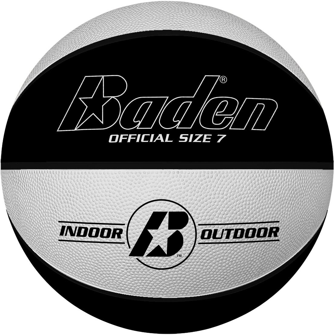 Basketball KEMPA "Basketball Baden Basic" Gr. 7, schwarz (schwarz, weiß), Bälle, Herren, 7, Basketball
