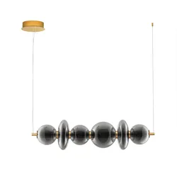 Nova Luce 9186954 NAVI Pendelleuchte Gold / Rauch
