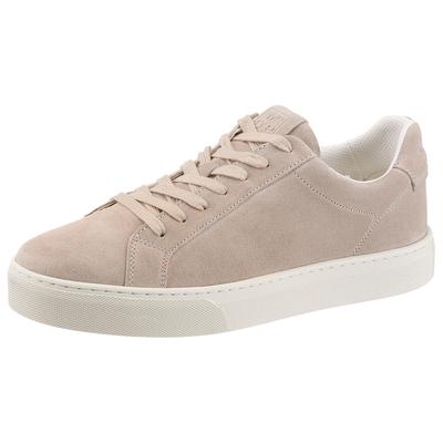 Sneaker MARC O'POLO "AGAR", Herren, Gr. 43, taupe, Veloursleder, unifarben, Schuhe Sneaker, Halbschuh, Schnürschuh, Freizeitschuh