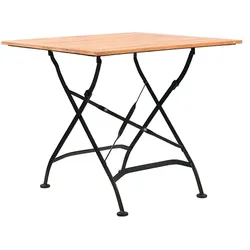 pemora Biergartentisch Klapptisch Outdoortisch Gartentisch Terrassentisch SENJA 80 x 80 cm Teak