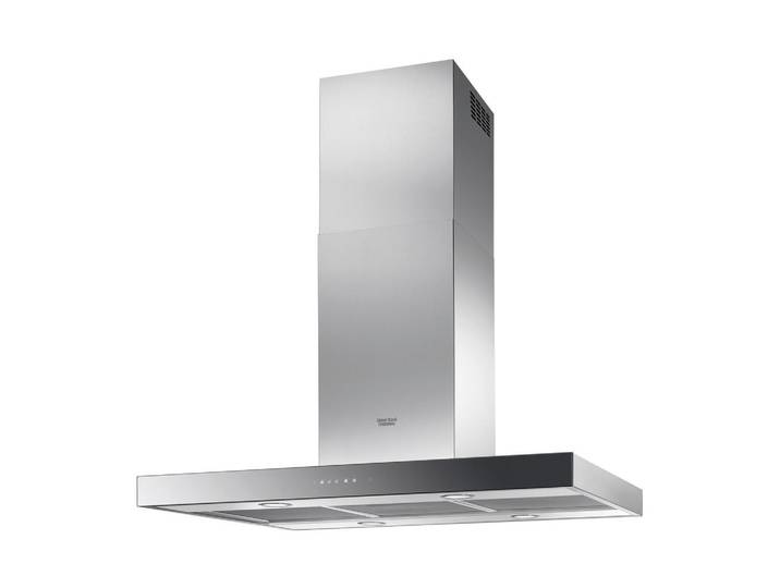 Dieter Knoll Dunstabzugshaube, Schwarz, Edelstahlfarben, Metall, Glas, 90x85-115x61.2 cm, Arbeitsplatzbeleuchtung, Küchen, Küchenelektrogeräte, Dunstabzugshauben