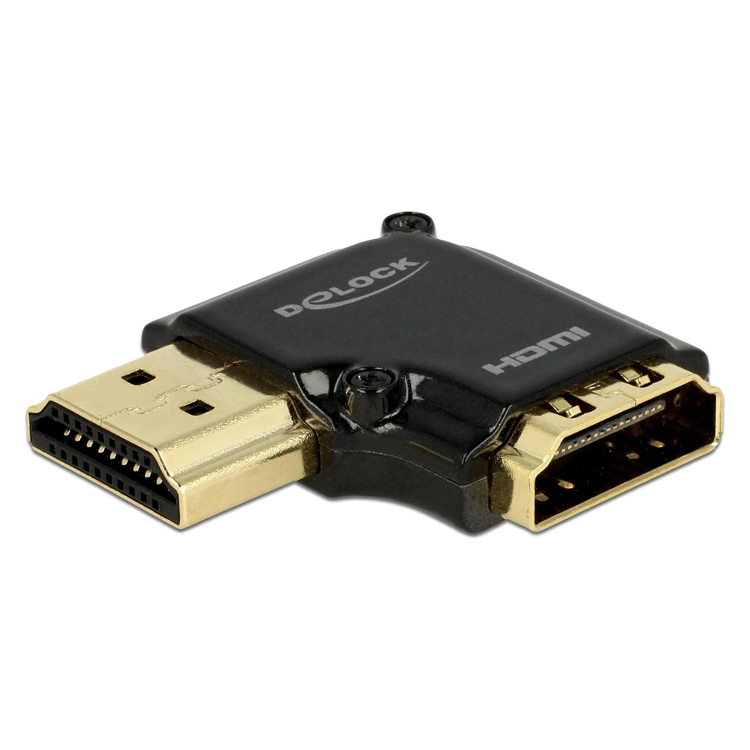 Delock Adapter High Speed Ethernet 4K 90° HDMI-A - HDMI-A (HDMI, HDMI) (65660)