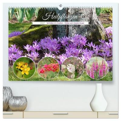 Heilpflanzen - Schätze im Garten (hochwertiger Premium Wandkalender 2027 DIN A2 quer), Kunstdruck in Hochglanz