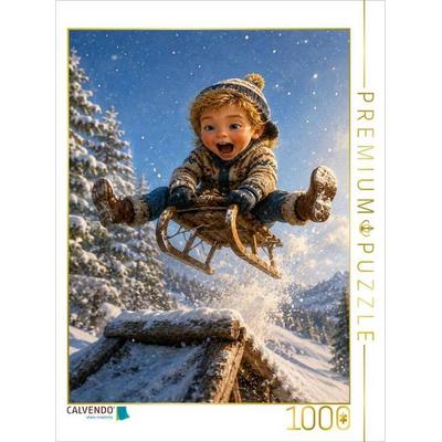 CALVENDO Puzzle Winterzauber voller Abenteuer | 1000 Teile Lege-Größe 64x48cm Foto-Puzzle für glückliche Stunden