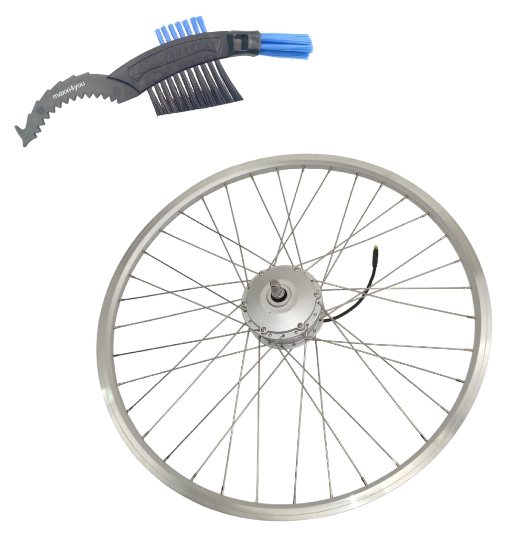 Bafang E-Bike Fahrrad Vorderradmotor FM G320.250.V 28 Zoll (700C) 36V 250W inkl. maxxi4you Fahrrad Kettenbürste