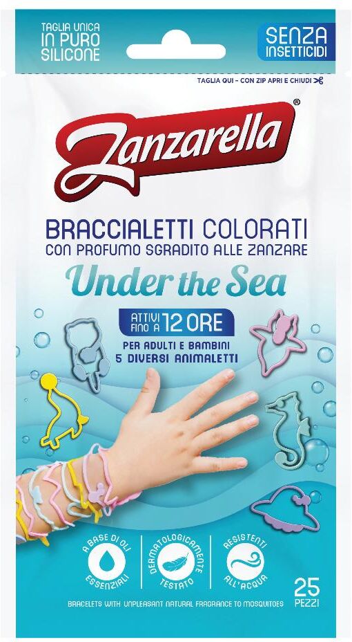 COSWELL SpA Zanzarella Braccialetti Colorati Under The Sea, 25 pezzi