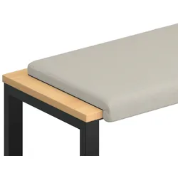 vidaXL Bankkissen Strukturiertes Samt Hafer Tiefe 35 cm