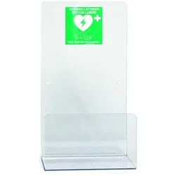 Universelle AED-Wandhalterung Größe L aus Acrylglas für innen