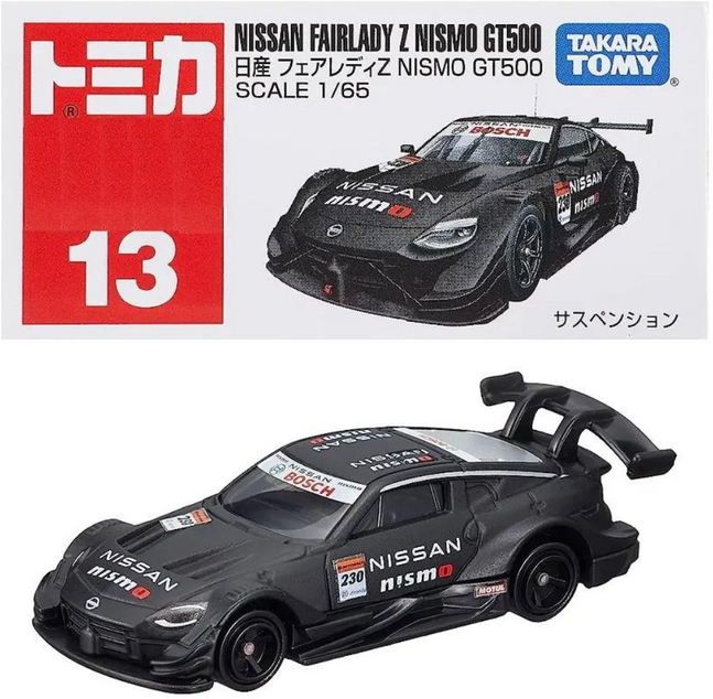 TOMY Tomica No. 13 Nissan Fairlady Z Nismo GT500 Die-Cast Model Car, 1:64 Scale, Black, Suitable for Ages 3 and Over