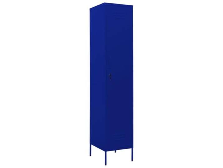 RJPLMFV Metallschrank, Marineblau, 35 x 46 x 180 cm, mit Schlössern 4 verstellbare Einlegeböden, langlebiger Stahl, verstellbare Nivellierungen, für Büro oder Zuhause