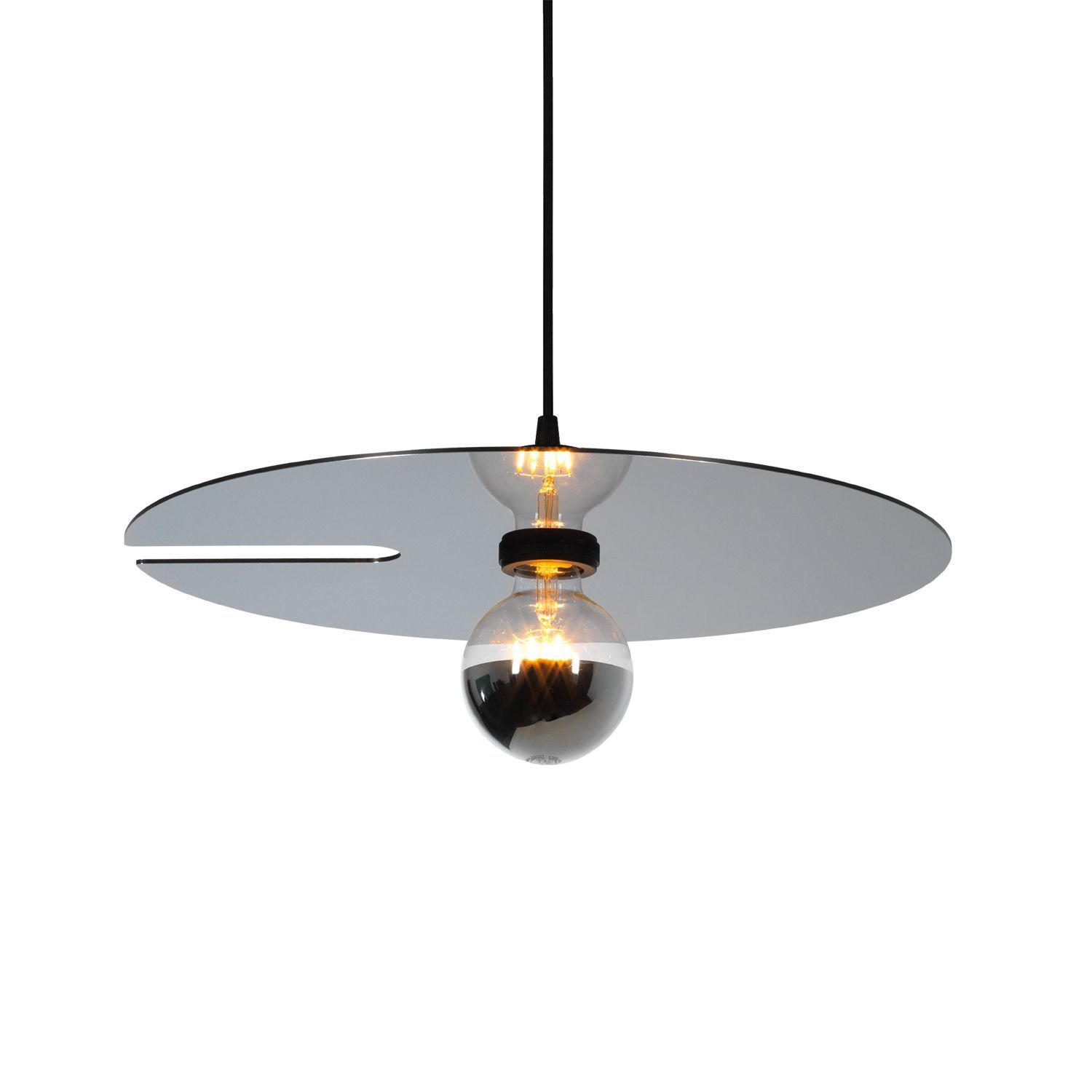 Wever & Ducré Pendelleuchte MIRRO CEILING SUSP 2.0 G95 N-B 2.5m schwarzes chrom 2,5m Zuleitung 6342E0NB0 5404037331888