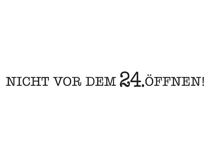 Rayher Statement-Stempel Nicht vor dem 24. Öffnen 1 × 8 cm
