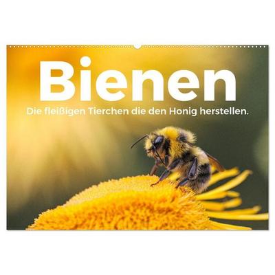 Bienen - Die fleißigen Tierchen die den Honig herstellen. (Wandkalender 2027 DIN A2 quer), CALVENDO Monatskalender