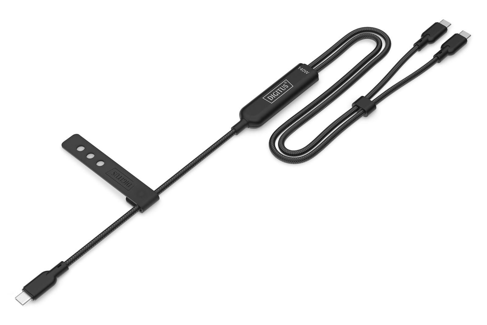 DIGITUS USB-C 2-in-1 Ladekabel, USB-C, 1,8 m AK-300170-018-S