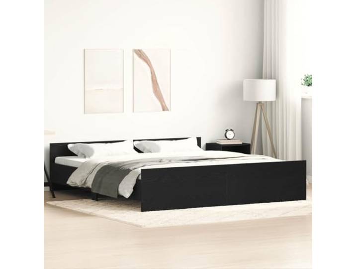 RJPLMFV Bettgestell, 180 x 200 cm, aus Holz Ohne Matratze, Kopfteil, Sperrholzleisten, Lattenrost-Design