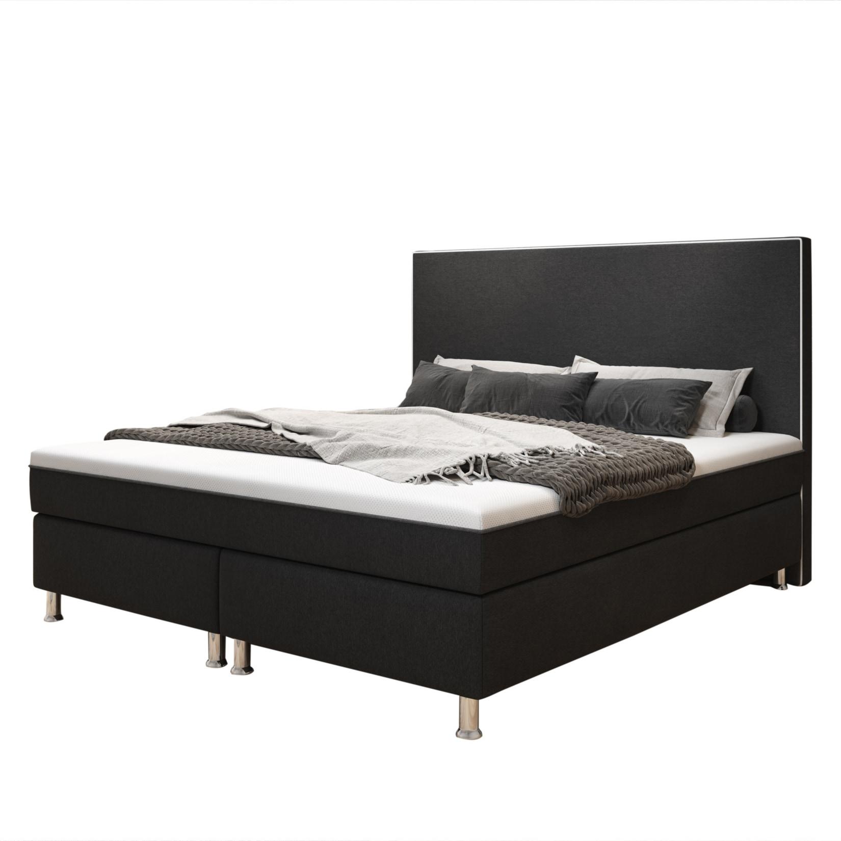 Inter Trading Boxspringbett King De Luxe, schwarz