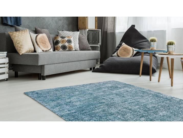 Teppich KAYOOM Etna 110 , blau (petrol), B:160cm H:10mm L:230cm, Polyester, Teppiche, Teppich, Maschinell getufteter Teppich, hervorragende Qualität, aktuelle Farben