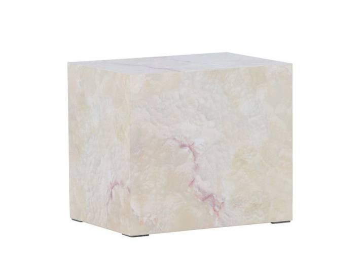 Table de Chevet Effet Pierre  York  35cm Beige