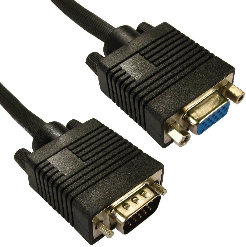 Cables Direct SVGA (HD15) Male to Female Monitor Extension Cable 3m - Black