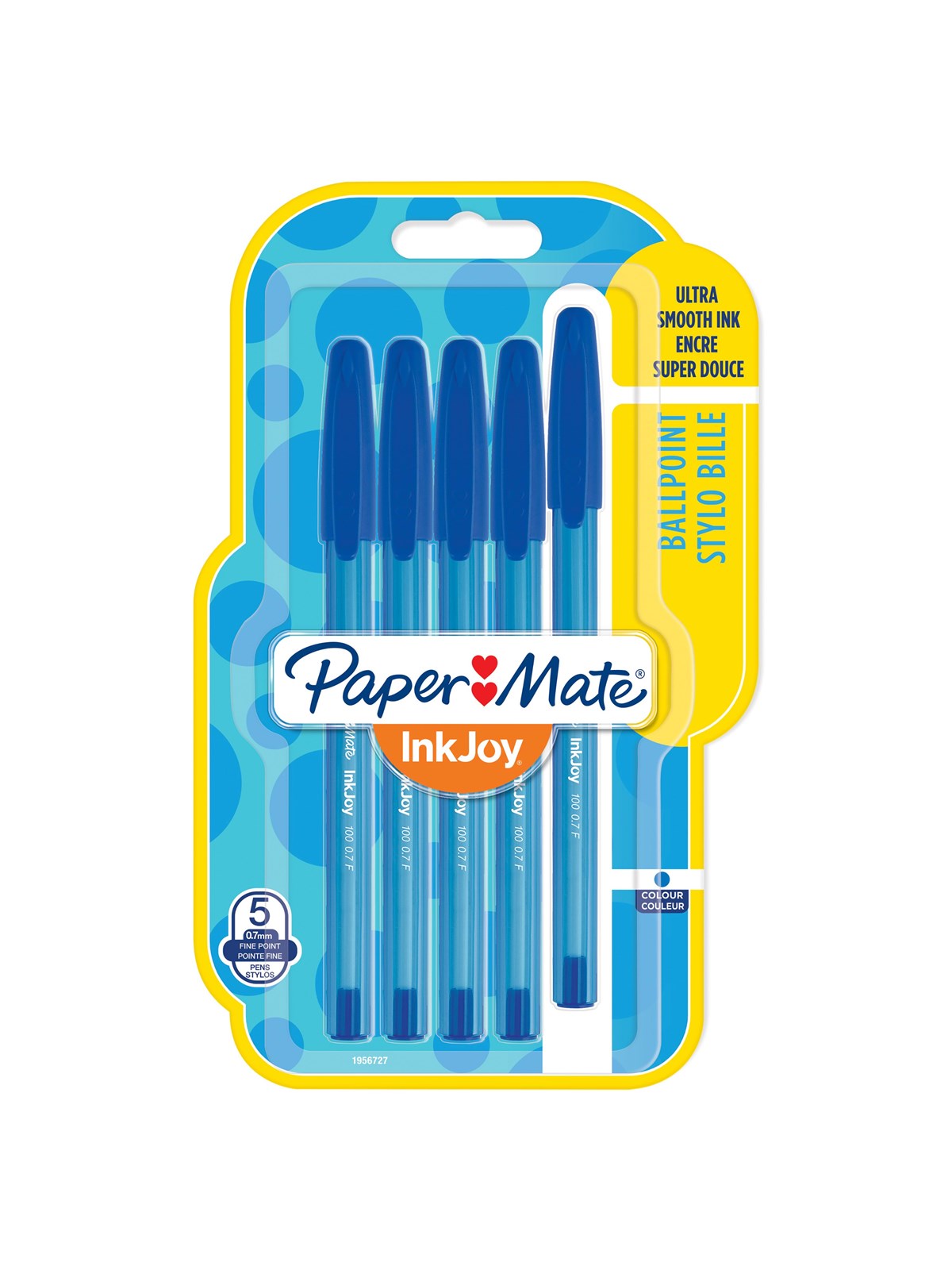 Paper Mate InkJoy 100ST Kugelschreiber | feine Spitze (0,7 mm) | Blau | 5 Stück
