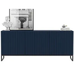 KOMMODE Elpis 3D Marineblau matt 168 cm mit Metallrahmen